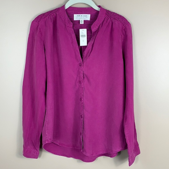 Anthropologie Tops - NWT Anthropologie purple long sleeve button down